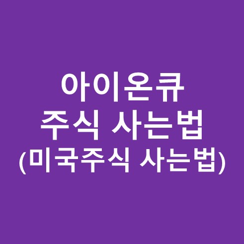 아이온큐 주식 사는법