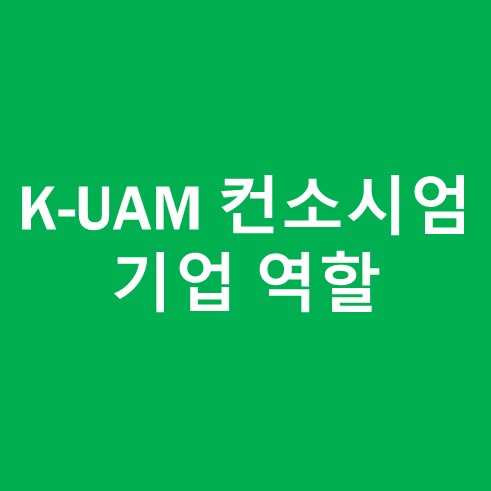 K-UAM 컨소시엄 기업 역할