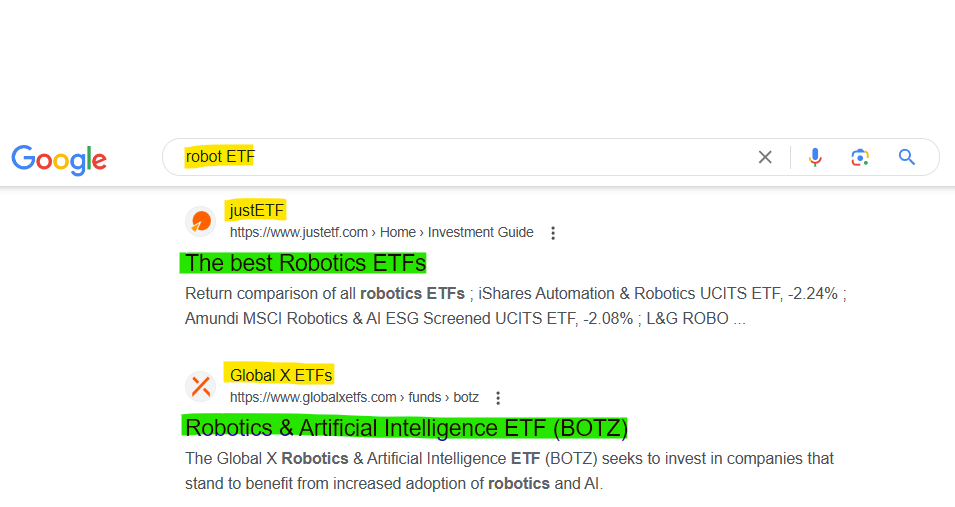 미국 ETF 투자 방법 : ETF 검색 결과